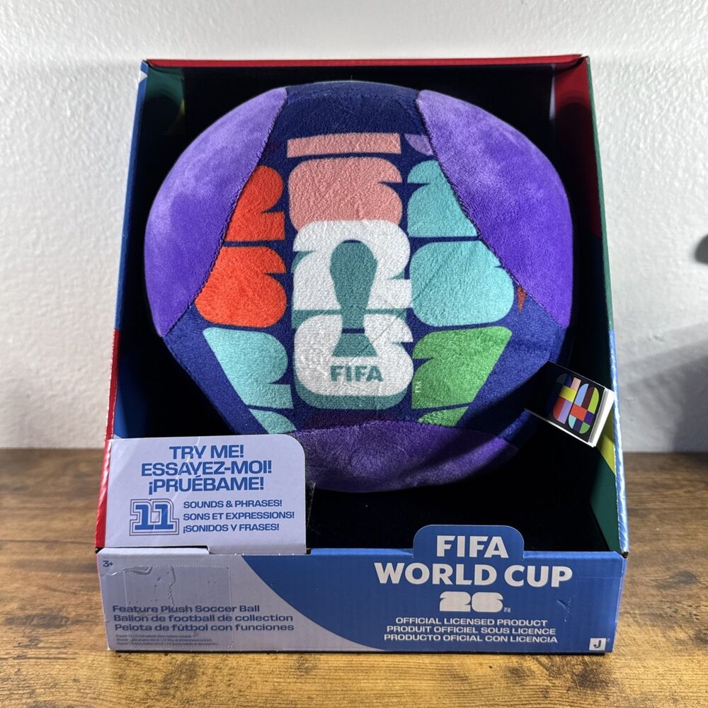 FIFA World Cup 2026 Plush Soccer Ball 9” 11 Sounds & Phrases New